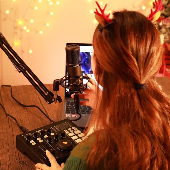 MAONO AU-PM320S Professional XLR Condenser Microphone Kit, Cardioid Vocal Studio Recording Mic for Streaming, Voice Over, Project, Home-Studio MAONO AU-PM320S Professional XLR Condenser Microphone Kit, Cardioid Vocal Studio Recording Mic for Streaming, Voice Over, Project, Home-Studio