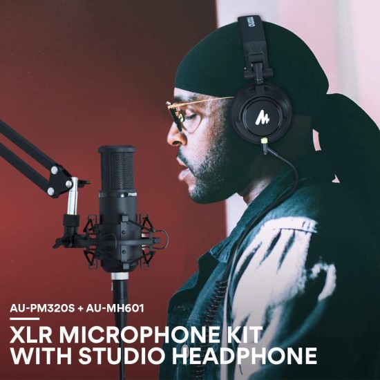 MAONO AU-PM320S Professional XLR Condenser Microphone Kit, Cardioid Vocal Studio Recording Mic for Streaming, Voice Over, Project, Home-Studio MAONO AU-PM320S Professional XLR Condenser Microphone Kit, Cardioid Vocal Studio Recording Mic for Streaming, Voice Over, Project, Home-Studio