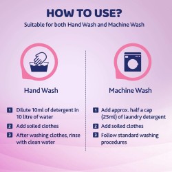 Chicco Baby Liquid Laundry Detergent, 5X Stain & Germ Fighter, Kills 99% of Germs, Dermatologically Tested, Effective & Gentle Cleaning, Delicate Flowers, Refill Pack (500 ML)