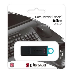 Kingston DataTraveler Exodia DTX/64 GB Pen Drive USB 3.2 Gen 1 (Multicolor) Kingston DataTraveler Exodia DTX/64 GB Pen Drive USB 3.2 Gen 1 (Multicolor)