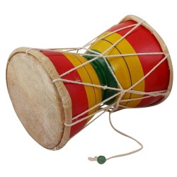 JUAREZ NDM6 Nawaab 6 Inch Damru Hand Percussion Handmade Indian Musical Instrument JUAREZ NDM6 Nawaab 6 Inch Damru Hand Percussion Handmade Indian Musical Instrument