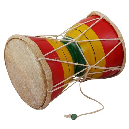 JUAREZ NDM6 Nawaab 6 Inch Damru Hand Percussion Handmade Indian Musical Instrument