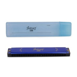JUAREZ Junior JJ24HB 24 Holes Harmonica Key of C Scale | Mouth Organ | Cover - Aluminium | Comb - Abs | Reed – Brass