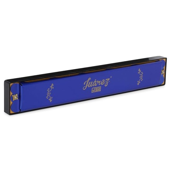JUAREZ Junior JJ24HB 24 Holes Harmonica Key of C Scale | Mouth Organ | Cover - Aluminium | Comb - Abs | Reed – Brass JUAREZ Junior JJ24HB 24 Holes Harmonica Key of C Scale | Mouth Organ | Cover - Aluminium | Comb - Abs | Reed – Brass
