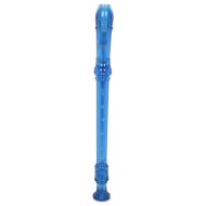 JUAREZ JRF100BL Claró Descant German Style 8 Holes Soprano Recorder Flute with Cleaning Rod Suitable for School Ensembles | Home Practice | Music Classes | Gift, Blue with Cleaning Rod & Case