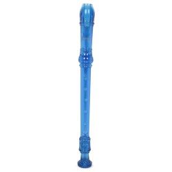 JUAREZ JRF100BL Claró Descant German Style 8 Holes Soprano Recorder Flute with Cleaning Rod Suitable for School Ensembles | Home Practice | Music Classes | Gift, Blue with Cleaning Rod & Case