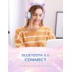 iClever BTH13 Bluetooth Headphones with Mic, Over The Ear Headphone Wireless Cat Ear Unicorn Headphone for Girls Birthday Gift Safe Volume Limited, 45H Playtime, Portable Headset for iPad, Purple