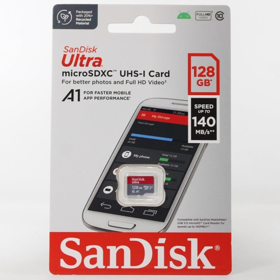 SanDisk 128GB Ultra® microSDXC 120MB/s A1 Class 10 UHS-I SanDisk 128GB Ultra® microSDXC 120MB/s A1 Class 10 UHS-I