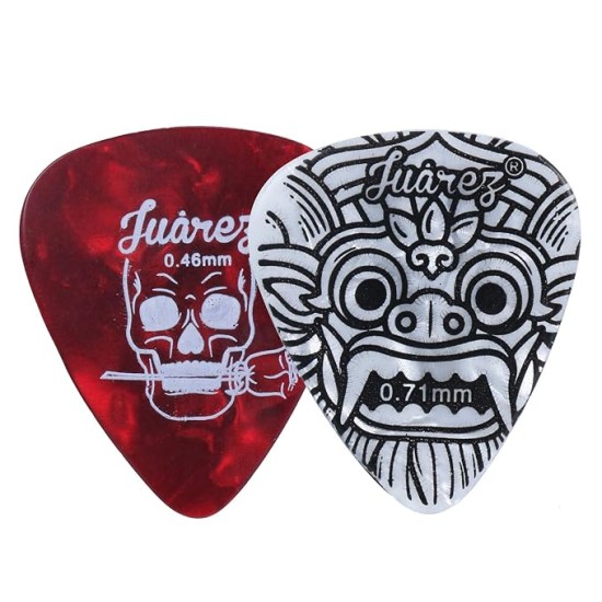 Juarez Extra Light Copper Wound Acoustic Guitar Strings Set – 0.010–0.048 Gauge, 7 Strings (Extra 1st String), Bright Copper Tone, Includes 2 Picks – For All Acoustic Guitars JAGSP300