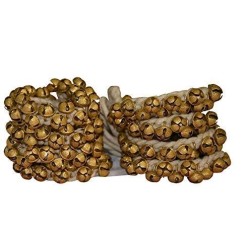 UAPAN Ghungroo White Cotton String (150+150_1.4 CM, Pair)