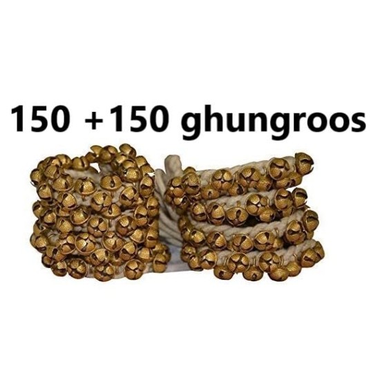 UAPAN Ghungroo White Cotton String (150+150_1.4 CM, Pair)