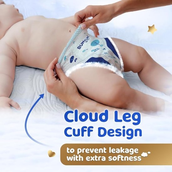 Bumtum Baby Diaper Pants, XL Size, 54 Count, Double Layer Leakage Protection Infused With Aloe Vera, Cottony Soft High Absorb Technology (Pack of 1) Bumtum Baby Diaper Pants, XL Size, 54 Count, Double Layer Leakage Protection Infused With Aloe Vera, Cottony Soft High Absorb Technology (Pack of 1)
