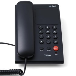 Hola ! TF-500 Basic Corded Landline Phone for intercom and EPABX Desk & Wall Mountable, Mute/Pause/Flash/Redial Function