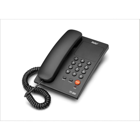 Hola ! TF-500 Basic Corded Landline Phone for intercom and EPABX Desk & Wall Mountable, Mute/Pause/Flash/Redial Function Hola ! TF-500 Basic Corded Landline Phone for intercom and EPABX Desk & Wall Mountable, Mute/Pause/Flash/Redial Function