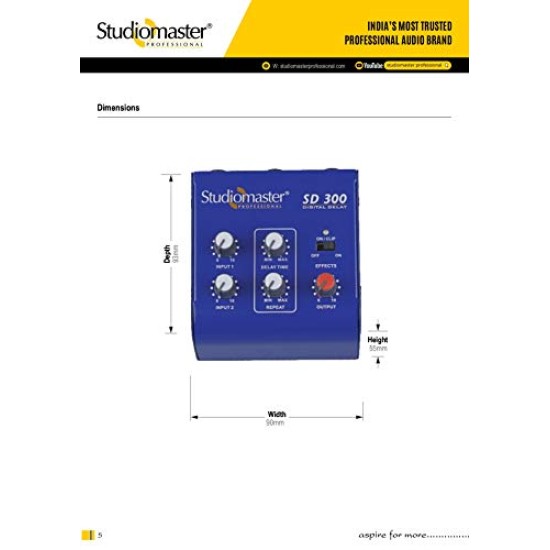 Studiomaster SD 300 with ECHO/DELAY Digital Sound Mixer