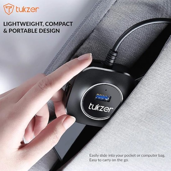 Tukzer USB C Hub Ultra-Slim USB-C Superspeed Adapter with 4 USB 3.0 Ports USB Type C Hub for All Laptops and More USB Type C Devices (TZ-U13 Black) Tukzer USB C Hub Ultra-Slim USB-C Superspeed Adapter with 4 USB 3.0 Ports USB Type C Hub for All Laptops and More USB Type C Devices (TZ-U13 Black)