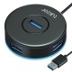 Tukzer 4-Ports USB A to USB 3.0 HUB with High-Speed Data Transfer & Fast Charging| Compatible for MacBook, Mac Mini, iMac Pro, Microsoft Surface, UltraBooks, Laptops, Notebooks & Desktops (Black)