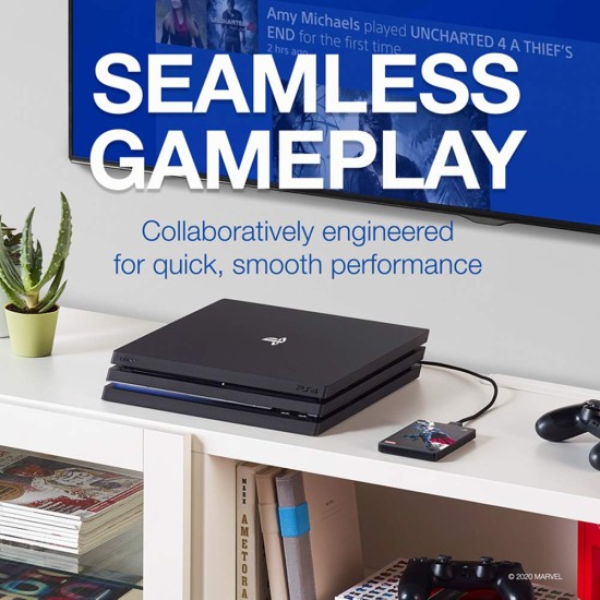 Seagate Game Drive for PS4 Marvel's Avengers LE - Thor 2TB External Hard Drive - USB 3.0, Metallic Gray, Officially Licensed Compatibility with PS4 (STGD2000305) Seagate Game Drive for PS4 Marvel's Avengers LE - Thor 2TB External Hard Drive - USB 3.0, Metallic Gray, Officially Licensed Compatibility with PS4 (STGD2000305)