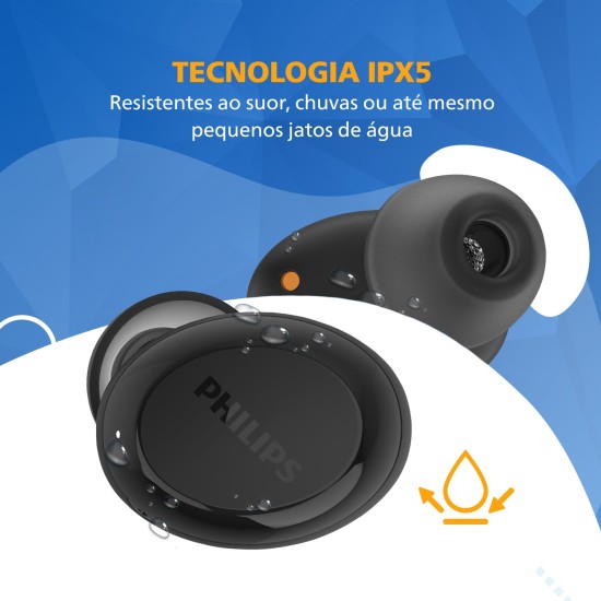 PHILIPS Audio TWS Bluetooth Truly Wireless in Ear Earbuds with Mic IPX5, Touch Control, 18 Hr Playtime (6+12), C-Type Charging (TAT1235, Black) PHILIPS Audio TWS Bluetooth Truly Wireless in Ear Earbuds with Mic IPX5, Touch Control, 18 Hr Playtime (6+12), C-Type Charging (TAT1235, Black)