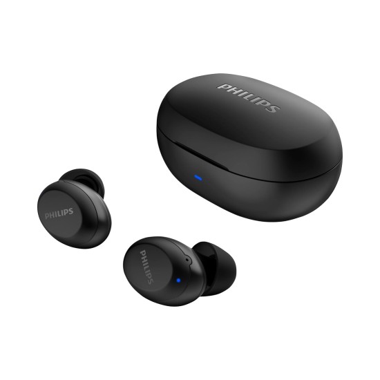 PHILIPS Audio TWS Bluetooth Truly Wireless in Ear Earbuds with Mic IPX5, Touch Control, 18 Hr Playtime (6+12), C-Type Charging (TAT1235, Black) PHILIPS Audio TWS Bluetooth Truly Wireless in Ear Earbuds with Mic IPX5, Touch Control, 18 Hr Playtime (6+12), C-Type Charging (TAT1235, Black)