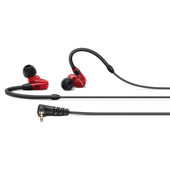 Sennheiser IE 100 Pro Wired In-Ear In Ear Earphones Monitors| Red | Precision Dynamic Drivers | Detachable Cable | 20Hz-18Khz FR | Ideal For Musicians, Live Monitoring, Studio Recording & On Stage Performances
