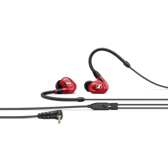 Sennheiser IE 100 Pro Wired In-Ear In Ear Earphones Monitors| Red | Precision Dynamic Drivers | Detachable Cable | 20Hz-18Khz FR | Ideal For Musicians, Live Monitoring, Studio Recording & On Stage Performances