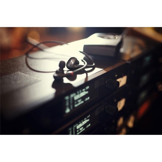Sennheiser IE 100 Pro-Black in-Ear Monitoring Headphones for Musicians on Stage & Monitoring