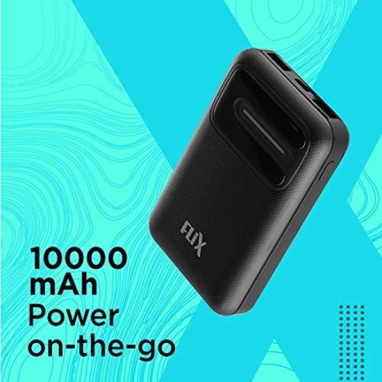 FLiX (Beetel) Marathon M1 Pocket 10,000 mAh Lithium Polymer Power Bank with 2 USB Output & LED Indicator, Type C Input & Micro USB Input Port, Made in India, Compact Design (Black)(XPB-102P) FLiX (Beetel) Marathon M1 Pocket 10,000 mAh Lithium Polymer Power Bank with 2 USB Output & LED Indicator, Type C Input & Micro USB Input Port, Made in India, Compact Design (Black)(XPB-102P)