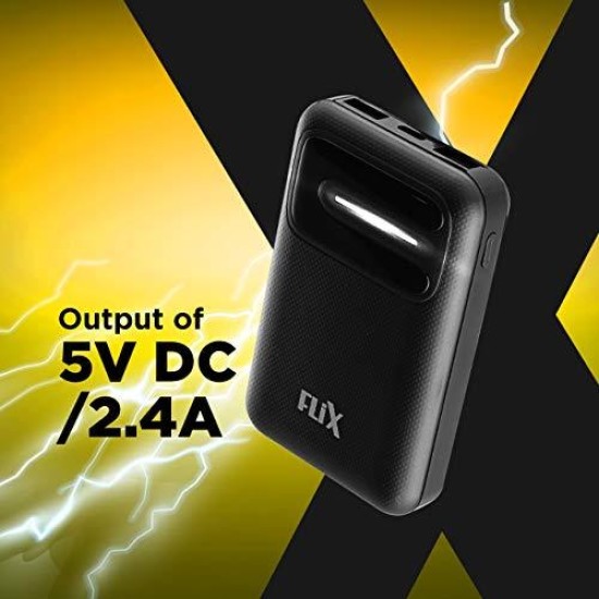 FLiX (Beetel) Marathon M1 Pocket 10,000 mAh Lithium Polymer Power Bank with 2 USB Output & LED Indicator, Type C Input & Micro USB Input Port, Made in India, Compact Design (Black)(XPB-102P) FLiX (Beetel) Marathon M1 Pocket 10,000 mAh Lithium Polymer Power Bank with 2 USB Output & LED Indicator, Type C Input & Micro USB Input Port, Made in India, Compact Design (Black)(XPB-102P)