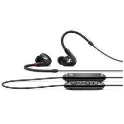 Sennheiser IE 100 PRO Wireless Monitoring Earphone - Black with built-in mic for your mobile phone, PC or tablet. Passive noise cancelling & 10hours battery life