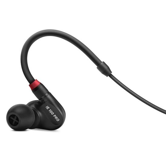 Sennheiser IE 100 PRO Wireless Monitoring Earphone - Black with built-in mic for your mobile phone, PC or tablet. Passive noise cancelling & 10hours battery life