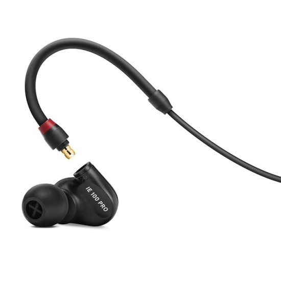 Sennheiser IE 100 PRO Wireless Monitoring Earphone - Black with built-in mic for your mobile phone, PC or tablet. Passive noise cancelling & 10hours battery life