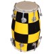GT manufacture Handmade Wooden 14'' Baby Dholak Nut & Bold Dholak with Cover & Beautyfull chack desine01 (Yellow)