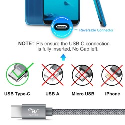 Wayona Type C To Type C 65W/3.25A Nylon Braided Fast Charging Cable Compatible For Laptop, Macbook, Samsung Galaxy M33 M53 M51 S20 Ultra, A71, A53, A51, Ipad Pro 2018 (1M, Grey) Wayona Type C To Type C 65W/3.25A Nylon Braided Fast Charging Cable Compatible For Laptop, Macbook, Samsung Galaxy M33 M53 M51 S20 Ultra, A71, A53, A51, Ipad Pro 2018 (1M, Grey)