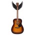 Clapbox Guitar Wall Hanger/Stand - Eagle Wings Design, suitable For Acoustic, Electric Guitars and Ukulele, black (CB-001)