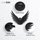 Clapbox Guitar Wall Hanger/Stand - Eagle Wings Design, suitable For Acoustic, Electric Guitars and Ukulele, black (CB-001)