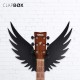 Clapbox Guitar Wall Hanger/Stand - Eagle Wings Design, suitable For Acoustic, Electric Guitars and Ukulele, black (CB-001)