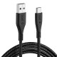 boAt Type C A325/A320 Tangle-Free, Sturdy Type C Cable, Usb Cablewith 3A Rapid Charging & 480 Mbps Data Transmission Speed, Compatible With Smartphones & Tablets 1.5Meter (Black)