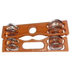 GT manufacture Professinal Mango wood Nut & Bold fitting Dholak with Manjira&Khartal Free(Brown)