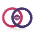 BeeBaby Loops Shape Soft Silicone Teether for 6 to 12 Months with Carry Case, BPA Free Teething Toy for Babies with Textured Surface for Soothing Gums. 100% Food Grade (Loops - Pink_Violet) Pack of 2
