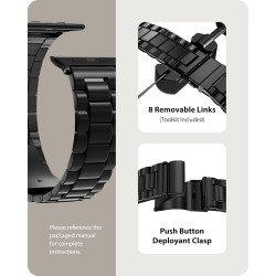 Fullmosa Compatible Apple Watch Band 42mm 44mm 45mm 38mm 40mm 41mm, Stainless Steel iWatch Band with Case for Apple Watch Series 9/8/7/6/5/4/3/2/1/SE/SE2, 38mm 40mm 41mm Black (Watch not Included) Fullmosa Compatible Apple Watch Band 42mm 44mm 45mm 38mm 40mm 41mm, Stainless Steel iWatch Band with Case for Apple Watch Series 9/8/7/6/5/4/3/2/1/SE/SE2, 38mm 40mm 41mm Black (Watch not Included)