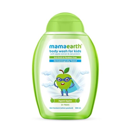 Mamaearth Agent Apple Body Wash For Kids - 300 ml | Infused with Apple Extract and Oat Protein | Gently Cleanses Skin, Dermatologically Tested, SLS/SLES and Paraben Free Mamaearth Agent Apple Body Wash For Kids - 300 ml | Infused with Apple Extract and Oat Protein | Gently Cleanses Skin, Dermatologically Tested, SLS/SLES and Paraben Free