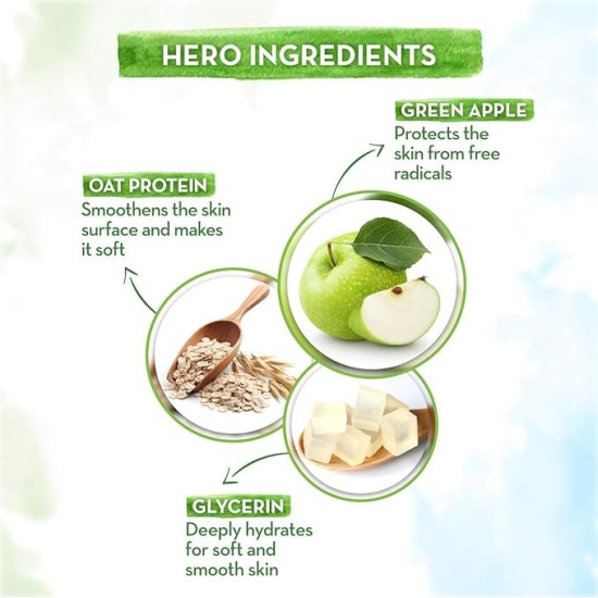 Mamaearth Agent Apple Body Wash For Kids - 300 ml | Infused with Apple Extract and Oat Protein | Gently Cleanses Skin, Dermatologically Tested, SLS/SLES and Paraben Free Mamaearth Agent Apple Body Wash For Kids - 300 ml | Infused with Apple Extract and Oat Protein | Gently Cleanses Skin, Dermatologically Tested, SLS/SLES and Paraben Free