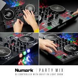 Numark Party Mix II DJ Controller with Built-In Light Show, Black