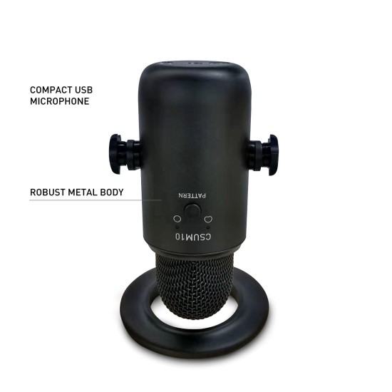 JBL Commercial CSUM10 Compact USB Microphone for Recording, Streaming and Online Calls, Black, Medium JBL Commercial CSUM10 Compact USB Microphone for Recording, Streaming and Online Calls, Black, Medium
