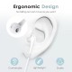 Oraimo in-Ear Wired Earphones | 1.2m Cable | 3.5mm Jack | Airing Design (White Color)