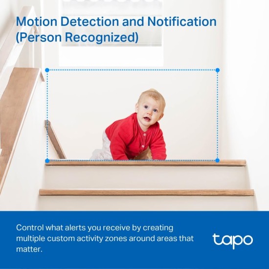 Tapo TP-Link C210 360° 3MP Full HD 2304 X 1296P Video Pan/Tilt Smart Wi-Fi Security Camera | Alexa Enabled | 2-Way Audio| Night Vision| Motion Detection | Indoor CCTV White