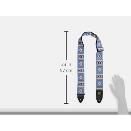 Ernieball 5326 Sedona Blue Jacquard Strap