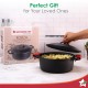 Wonderchef Forza 25 cm Cast-Iron Casserole with Lid | Pre-Seasoned Cookware | Induction Friendly | 4.7 L | 3.8 mm with Lifetime Exchange Warranty