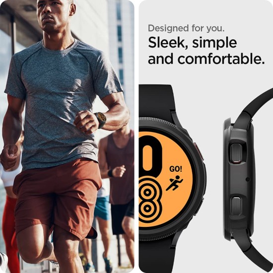 Spigen TPU Liquid Air Case Cover Designed for Samsung Galaxy Watch 5/4-44mm, 2022/2021 - (Matte Black) (Watch not included) Spigen TPU Liquid Air Case Cover Designed for Samsung Galaxy Watch 5/4-44mm, 2022/2021 - (Matte Black) (Watch not included)